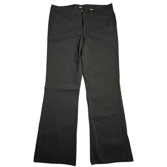Dickies Womens Black Slim Fit Bootcut Pants Trousers Size 12 Regular - Picture 1 of 4
